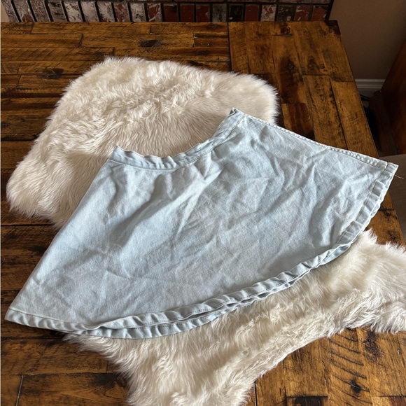 Chic Light Blue Skater Skirt - Picture 2 of 6